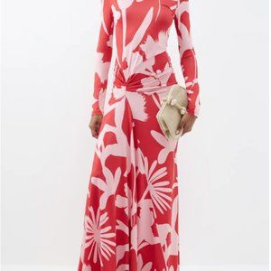 Eywasouls Malibu | Annie floral-print ruched jersey maxi dress | XS - Worn once!